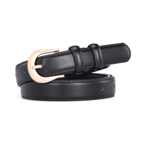 Semicircle Pin Buckle Belt Women's All-match Decorative Cow - Image 5