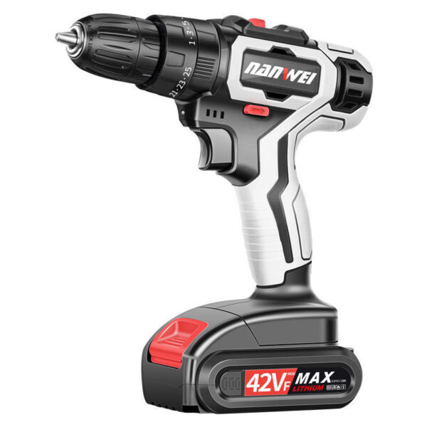 Power Tool Rechargeable Drill Household Lithium Electric Drill - Image 2