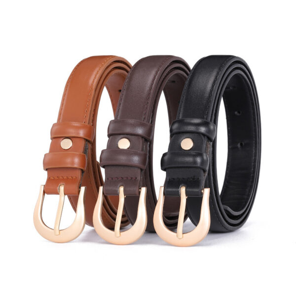 Semicircle Pin Buckle Belt Women's All-match Decorative Cow - Image 2